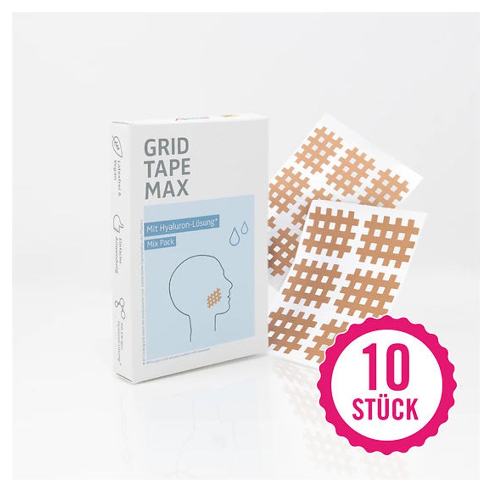 GRID TAPE MAX Gitterpflaster mit 1% Hyaluron Mix 10X36 St