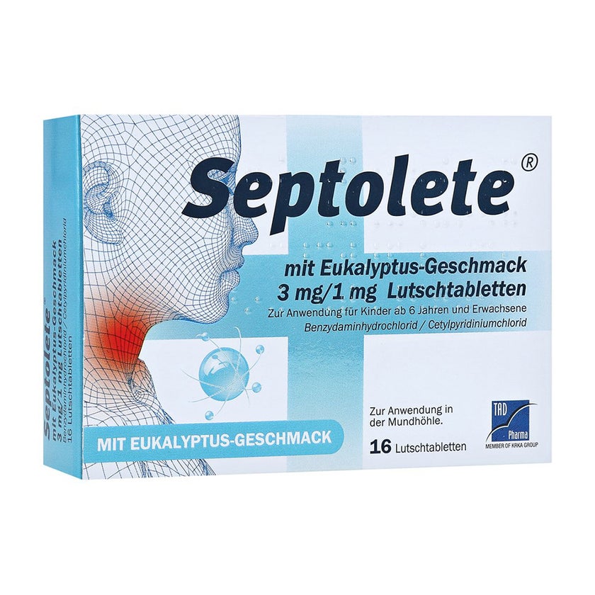 Septolete mit Eukalyptus-geschmack 3mg/1 16 St