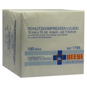 Schlitzkompressen Vlies 10x10 cm unsteri 100 St