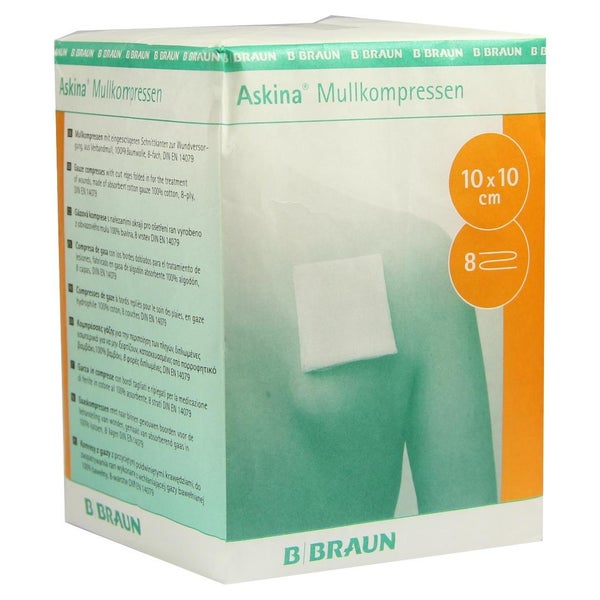 Askina Mullkompressen 10x10cm unsteril 100 St