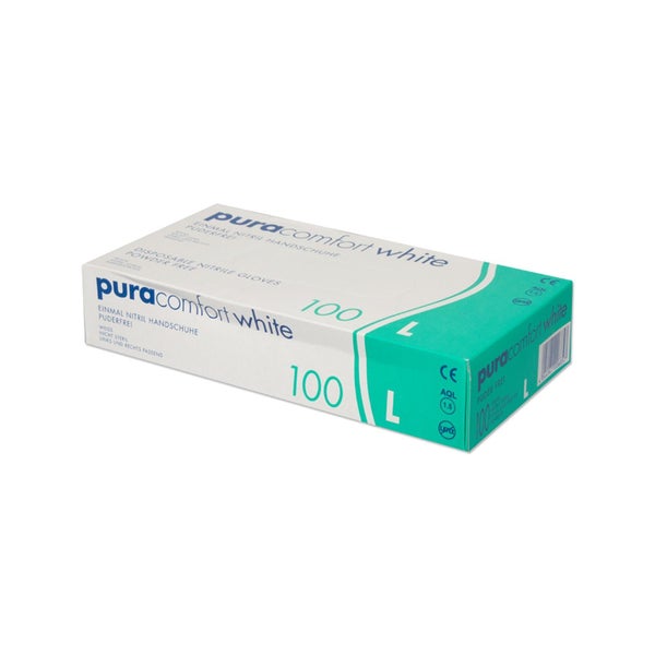 AMPri Pura Comfort Nitrilhandschuhe weiß 100 Stück - M 100 St
