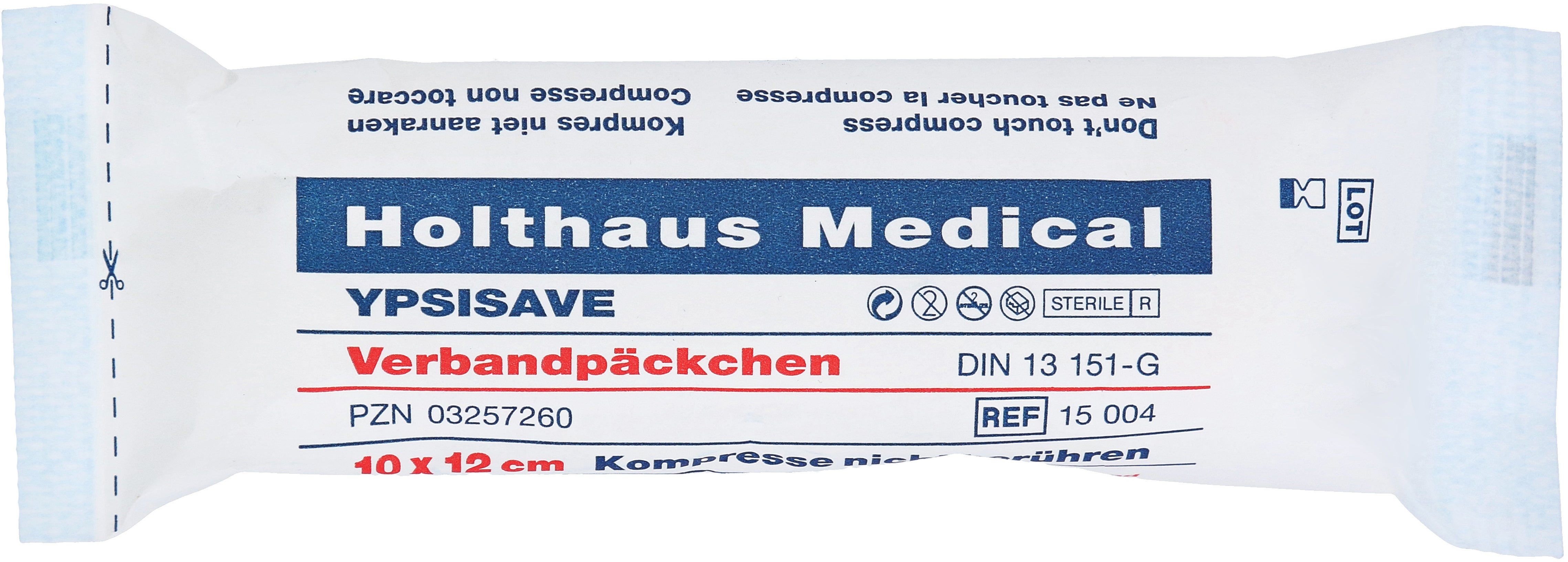 Produktabbildung: Holthaus Medical YPSISAVE Verbandpäckchen steril - 10 x 12 cm 1 St