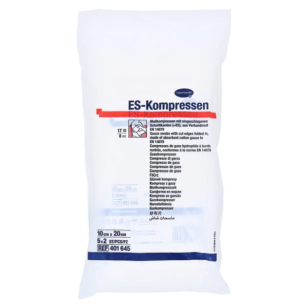 Es-kompressen Steril 10x20 cm 8fach 5X2 St