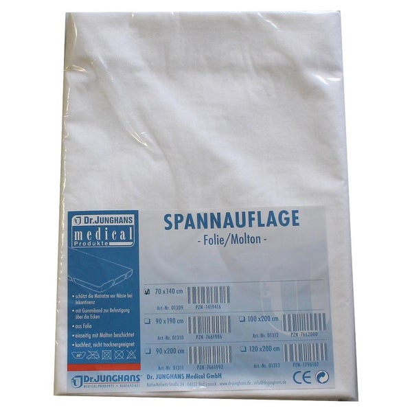 Molton Spannauflage 70x140 cm m.Folie ei 1 St