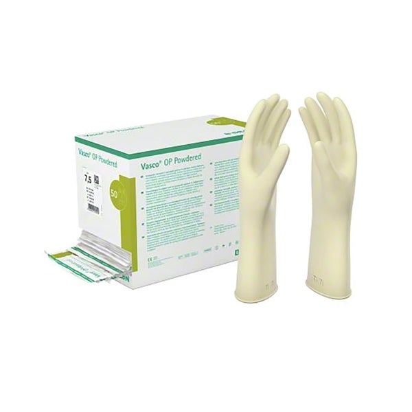 B.Braun Vasco OP powdered OP-Handschuhe Latex, steril 50 Paar - 6 2X50 St