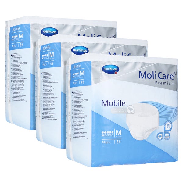 MoliCare Premium Mobile, 6 Tropfen, Gr. M, Hüftumfang 80 - 120 cm 3X14 St