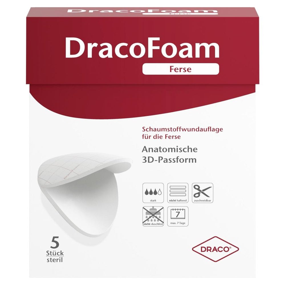 Dracofoam Schaumstoff Wundauflage Ferse 5 St