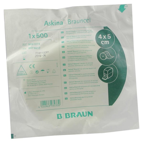 Askina Brauncel 4x5 cm Zellstofftupfer 500 St