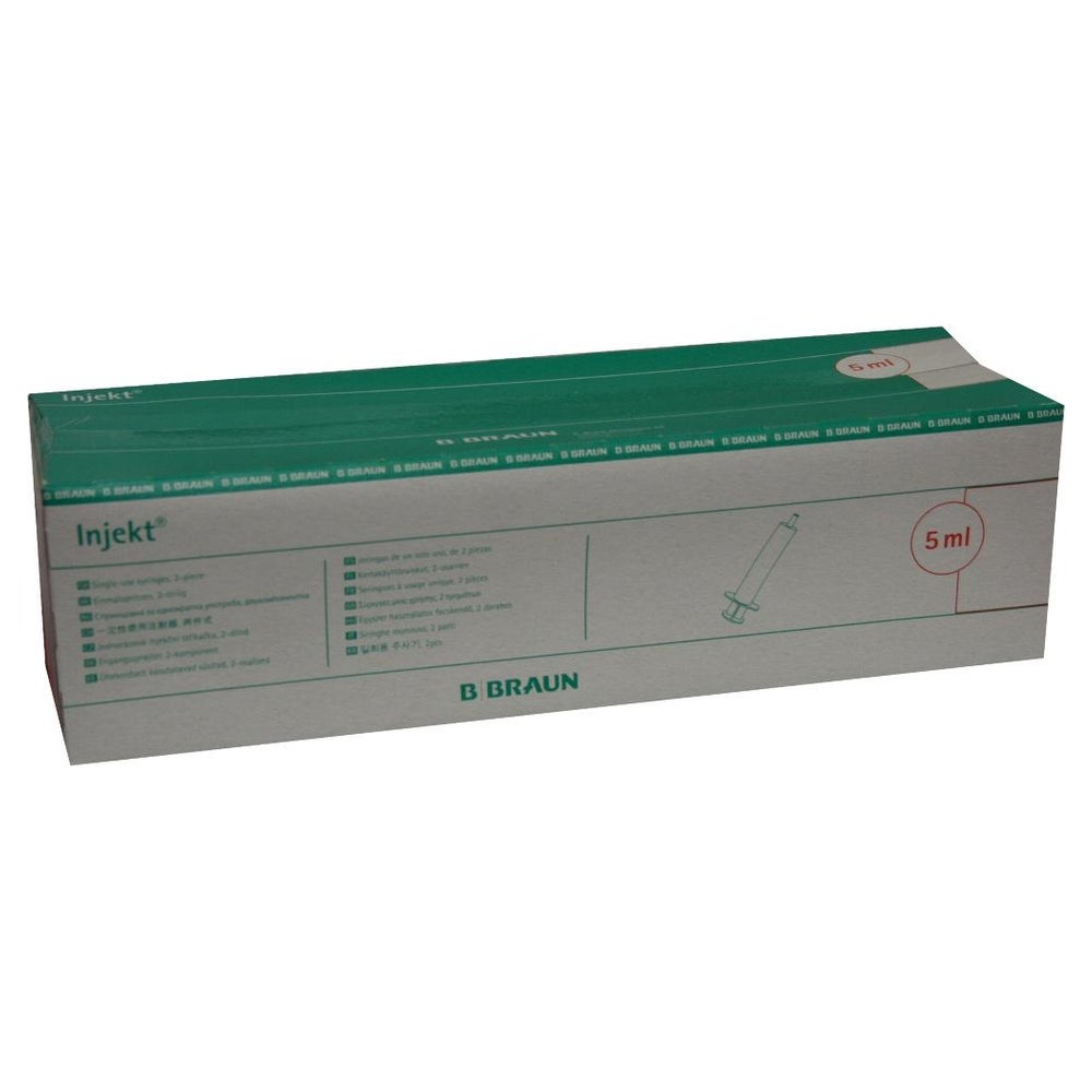 B. Braun Injekt Luer Solo Einmalspritzen 2-teilig Luer-Ansatz, 5 ml, 100 Stück 100X5 ml