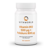 Produktabbildung: Vitamin B12 500 µg+Folsäure 800 µg Table 180 St