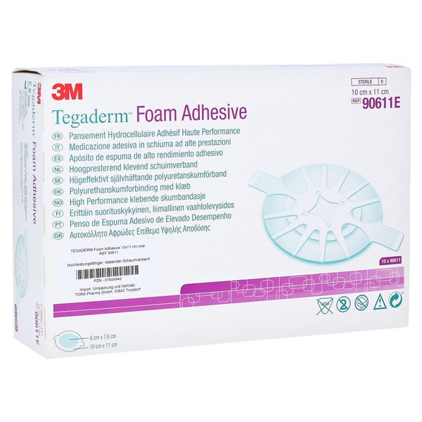 Tegaderm Foam Adhesive 10x11 cm oval 906 10 St