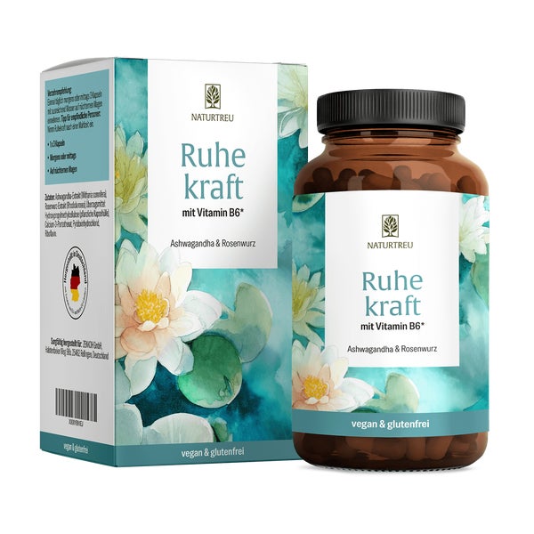 Anti Stress Komplex mit Ashwagandha & Rosenwurz - RUHEKRAFT - 120 hochdosierte vegane Kapseln - NATURTREU® 120 St
