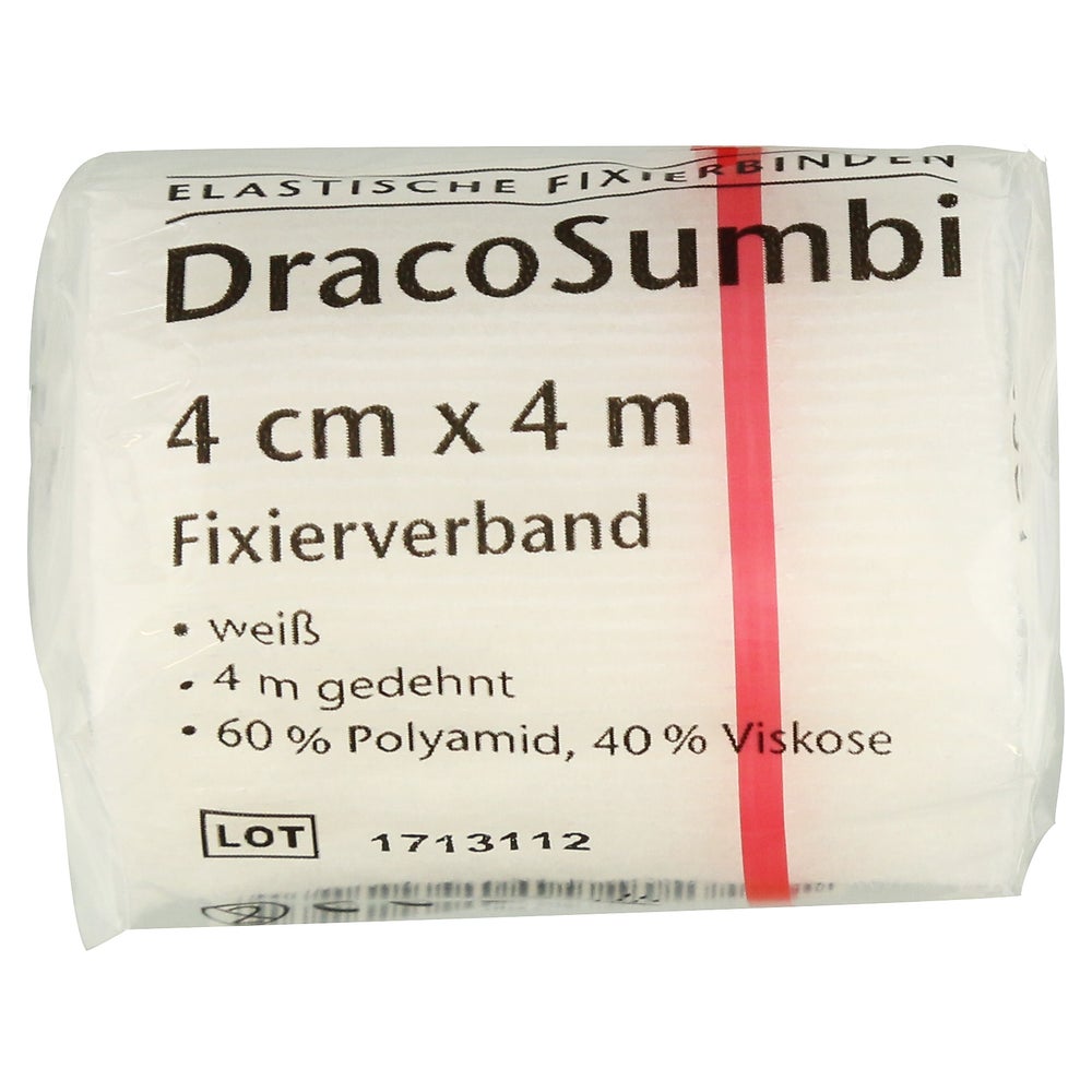 Dracosumbi Fixierbinde 4 cmx4 m weiß 1 St