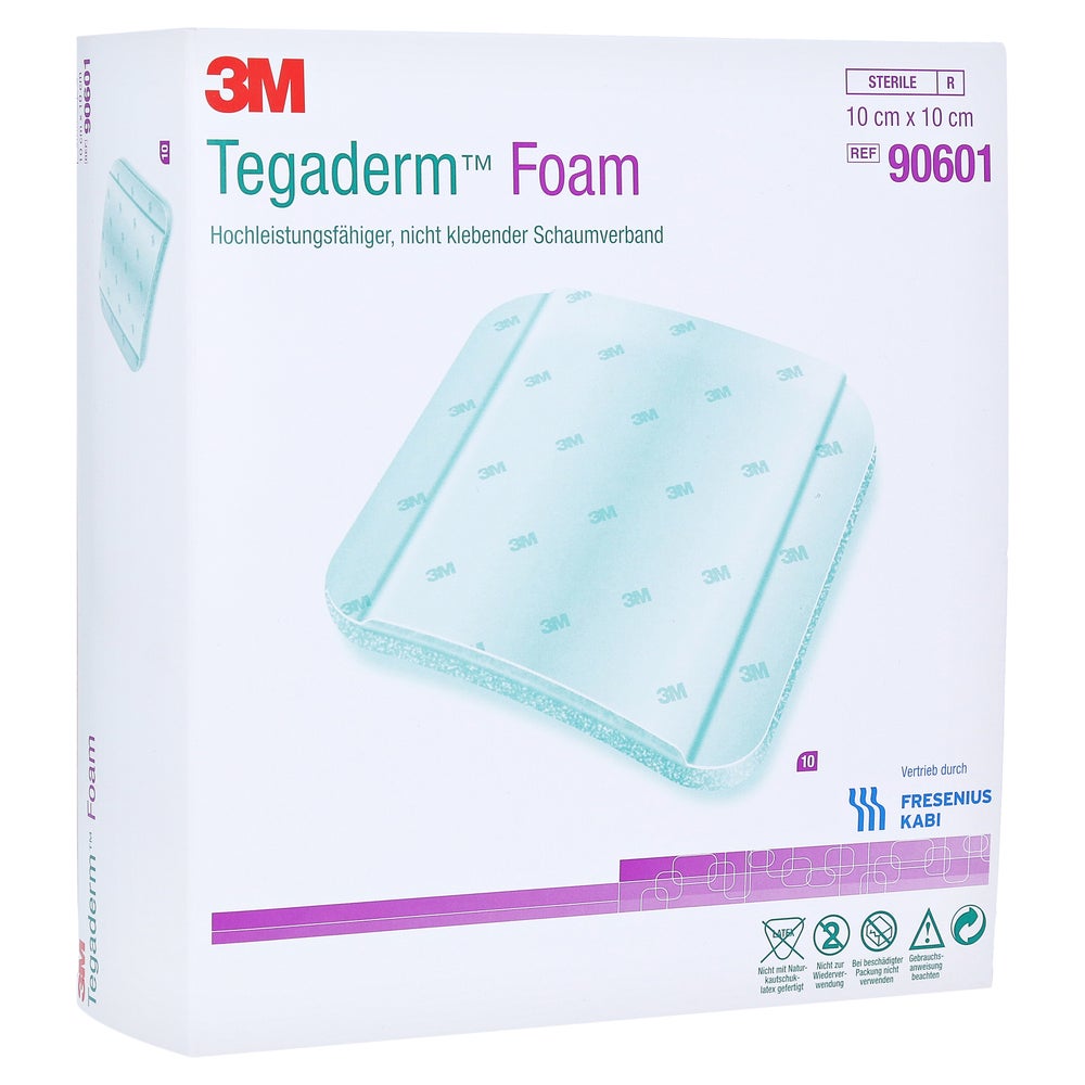 Tegaderm Foam N.klebend 10x10 cm 90601 10 St