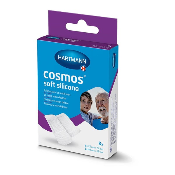 Hartmann Cosmos soft silicone Pflasterstrips, hautschonend 8 St
