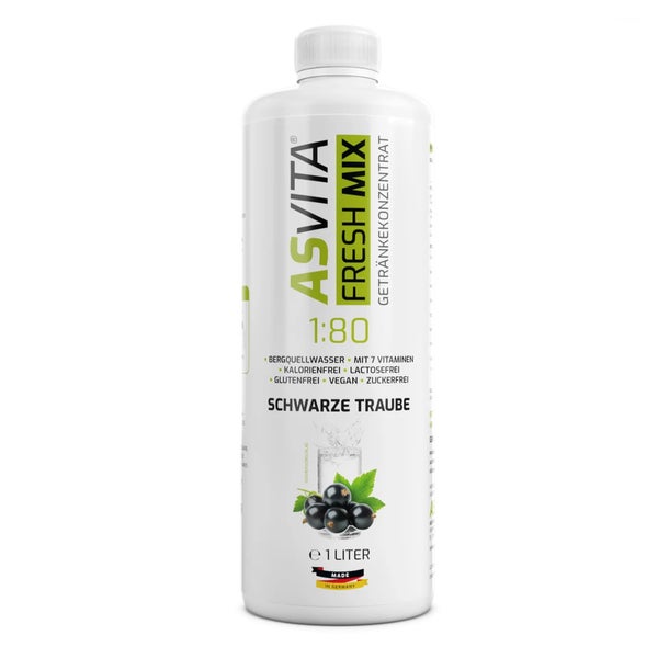 ASVita Fresh Mix Mineralgetränk 1/80 - Schw. Johannisbeere 1 l