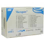Micropore Vliespflaster, 2,5 cm x 9,1 m 12 St