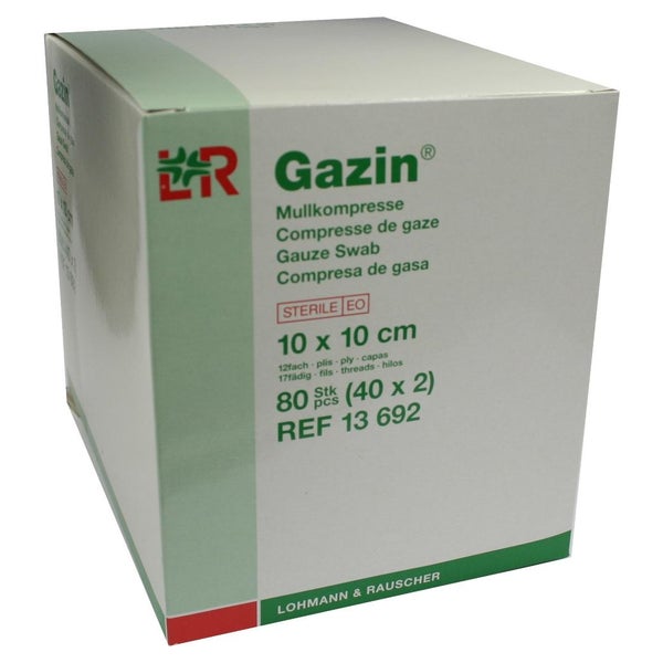 Gazin Mullkompressen 10x10 cm steril 12fach 40X2 St
