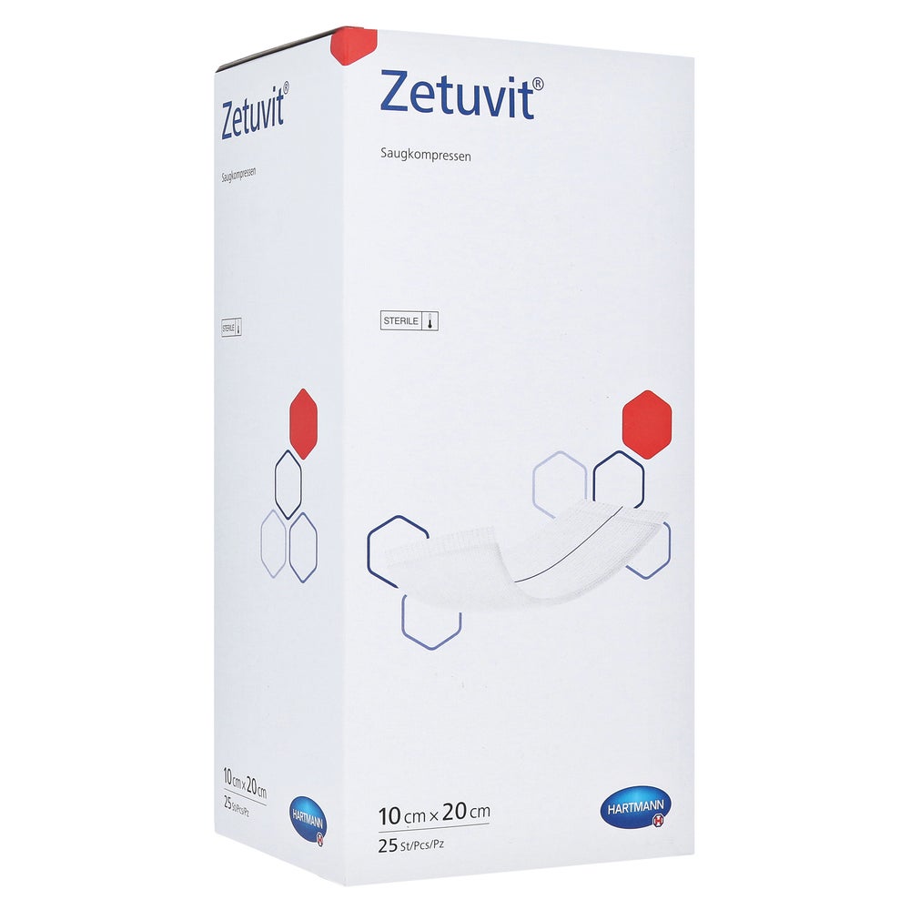 Zetuvit Saugkompressen Steril 10x20 cm 25 St
