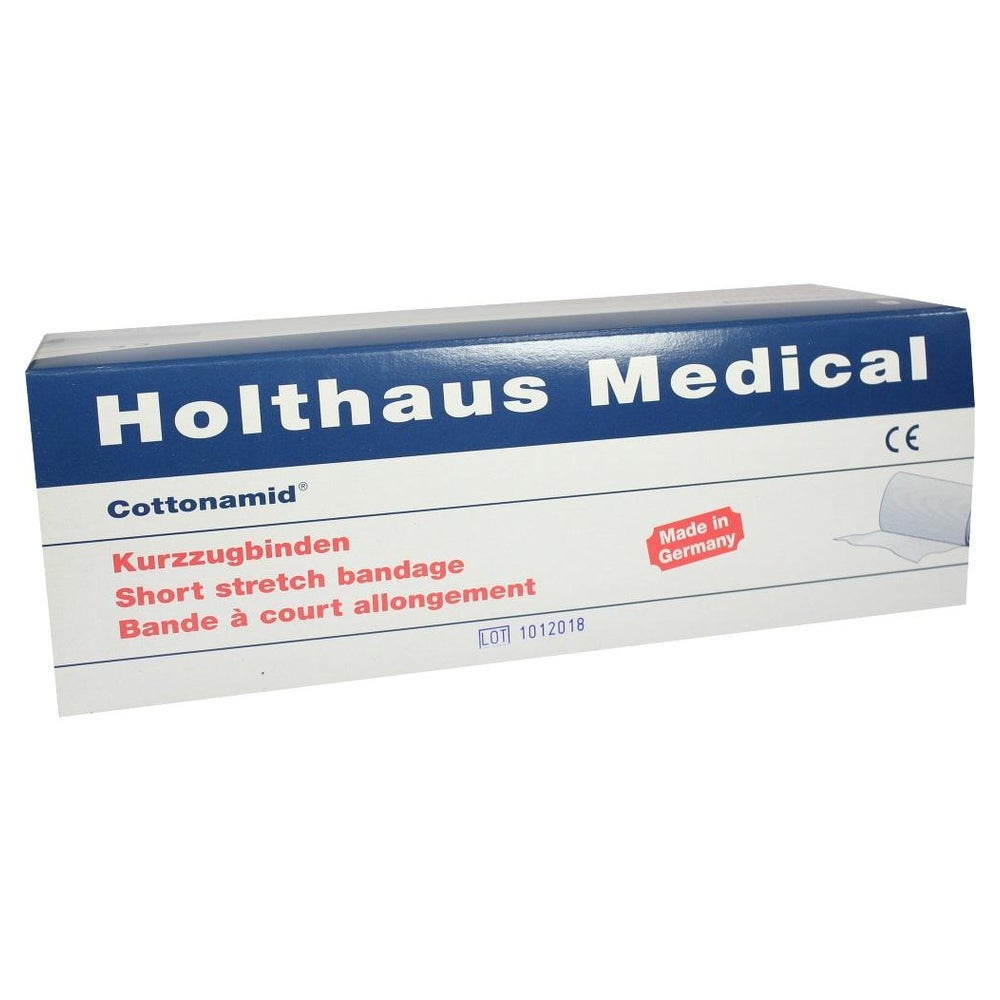 Holthaus Medical Cottonamid Kurzzug-Binde 5 m, rohweiß - 1 Packung = 10 Binden, Maße: 8 cm x 5 m 10 St