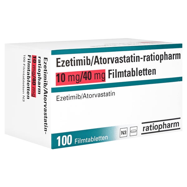 EZETIMIB/Atorvastatin-ratiopharm 10 mg/40 mg FTA 100 St