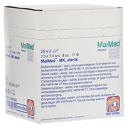 Produktabbildung: MaiMed Mullkompressen steril 8- lagig 25x2 Stück - 7,5 cm x 7,5 cm 25X2 St