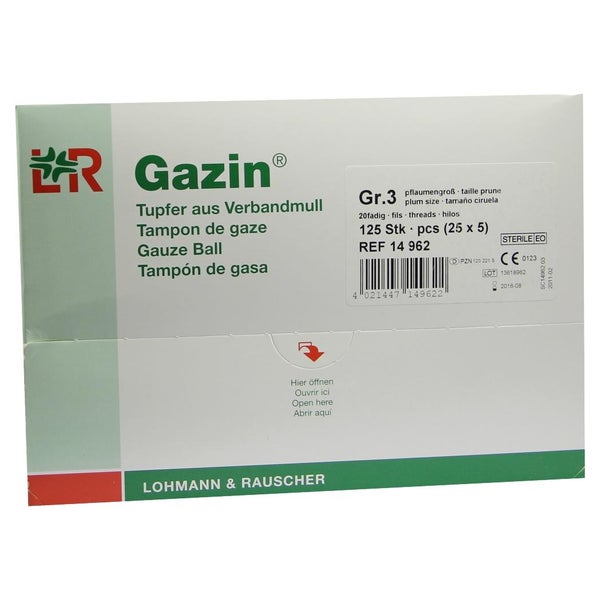 Lohmann Rauscher Gazin Tupfer aus Verbandmull steril - 2+3 125 Stück 125 St