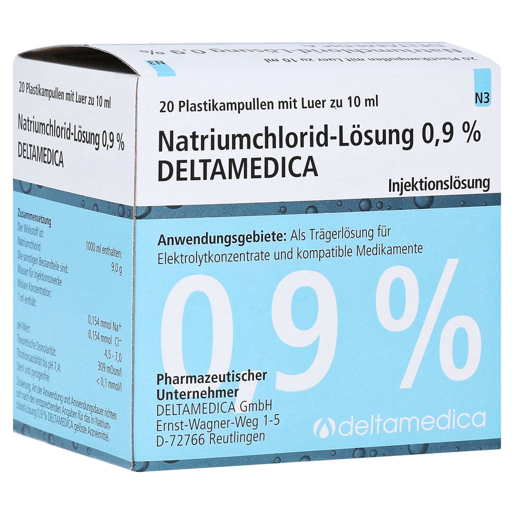 Natriumchlorid-lösung 0,9% Deltamedica L 20X10 ml