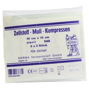 Produktabbildung: Zellstoff Mullkompressen 10x10 cm steril 5X2 St