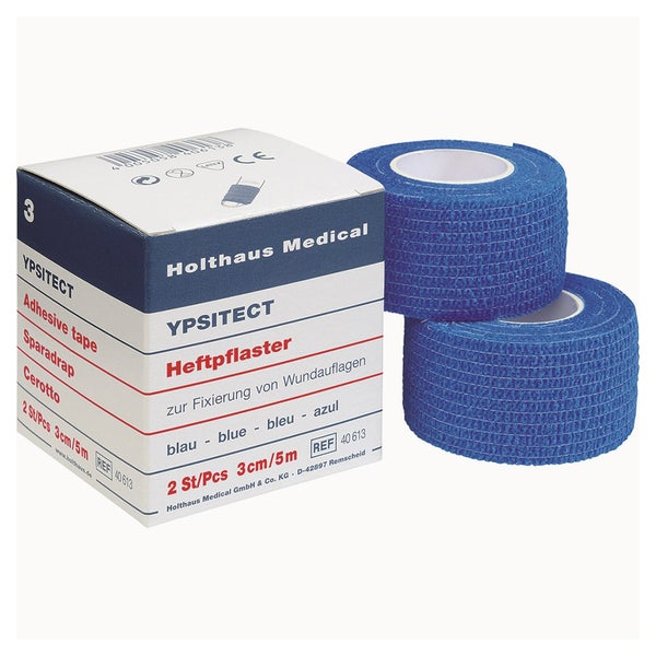 Holthaus Medical YPSITECT Heftpflaster, blau, öl- und wasserabweisend 2 St