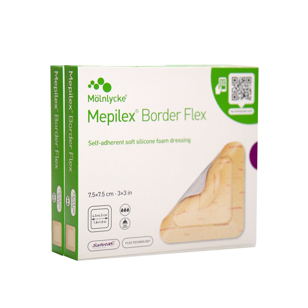 Mepilex Border Flex Schaumverband haft. 7,5x7,5 cm 10 St