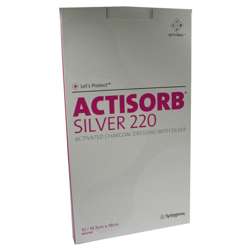 Actisorb 220 Silver 10,5x19 cm steril Ko 10 St