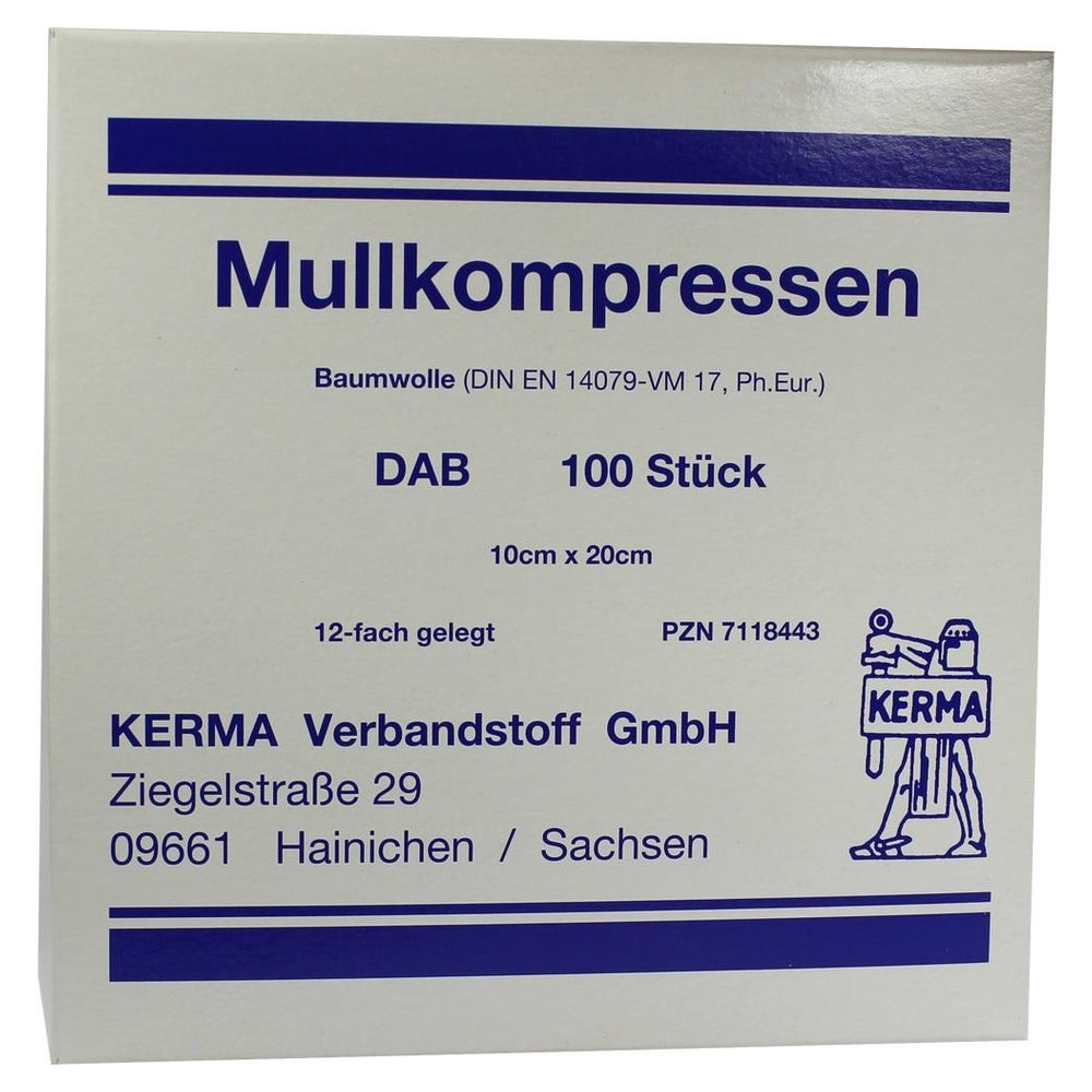 Mullkompressen 10x20 cm unsteril 12fach 100 St