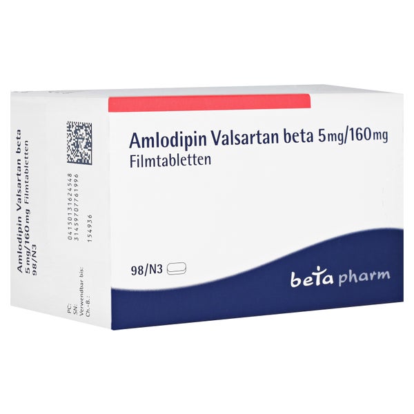 AMLODIPIN Valsartan beta 5 mg/160 mg 98 St