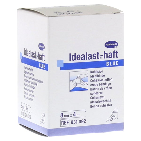 Hartmann Idealast-haft Idealbinde, 4 m gedehnt, selbsthaftend, blau - 8 cm / Packung = 1 Stück 1 St