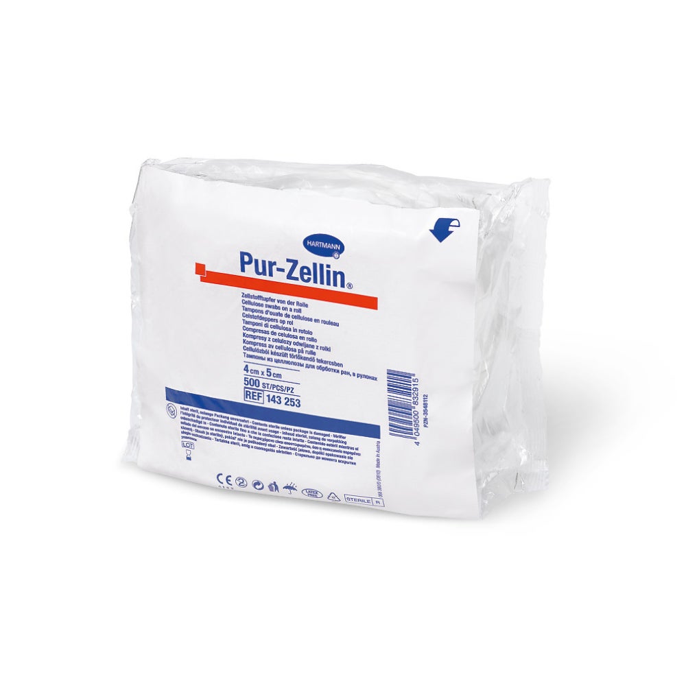 Hartmann Pur-Zellin® Zellstofftupfer 500 Stück 4 x 5 cm - unsteril / Rolle = 500 Stück 1 St