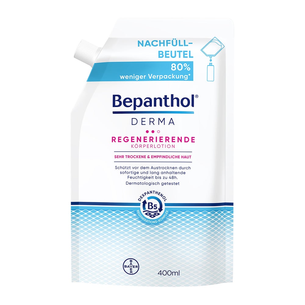 Bepanthol® DERMA Regenerierende Körperlotion, Nachfüllbeutel 1X400 ml