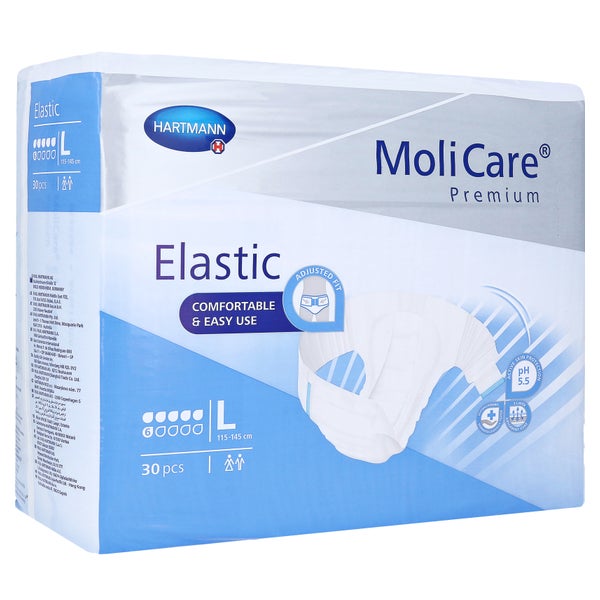 MoliCare Premium Elastic, 6 Tropfen, Gr. L, 115 - 145 cm Hüftumfang 30 St