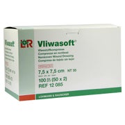 Lohmann Rauscher Vliwasoft Vliesstoffkompresse 6 - fach steril 50 x 2 Stück - 7,5 x 7,5 cm 50X2 St