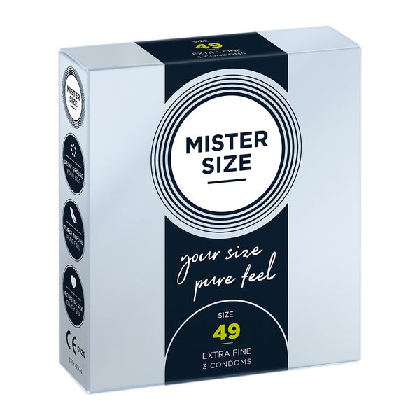 Mister Size «49» elegant & feinfühlig - Maßkondome (3 Kondome) 3 St