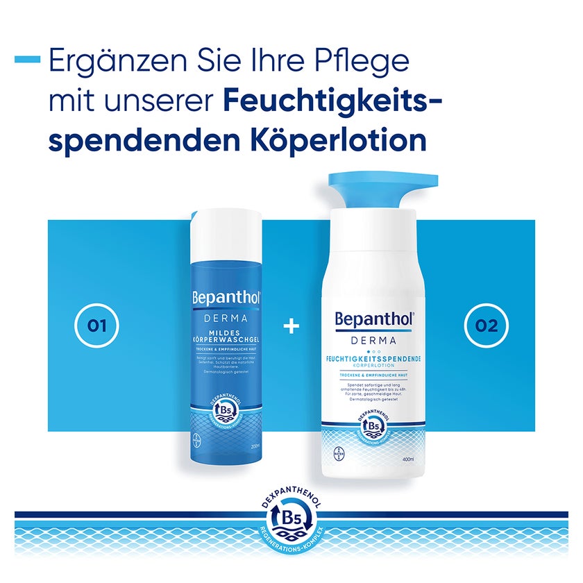 Bepanthol® DERMA Mildes Körperwaschgel, 400ml Nachfüllbeutel 1X400  