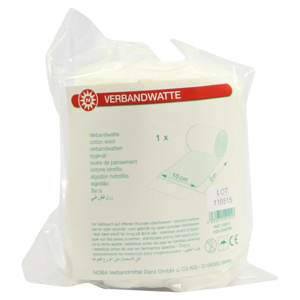 NOBA Verbandwatte gerollt - 2 m x 10 cm 1 St