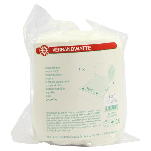 NOBA Verbandwatte gerollt - 2 m x 10 cm 1 St