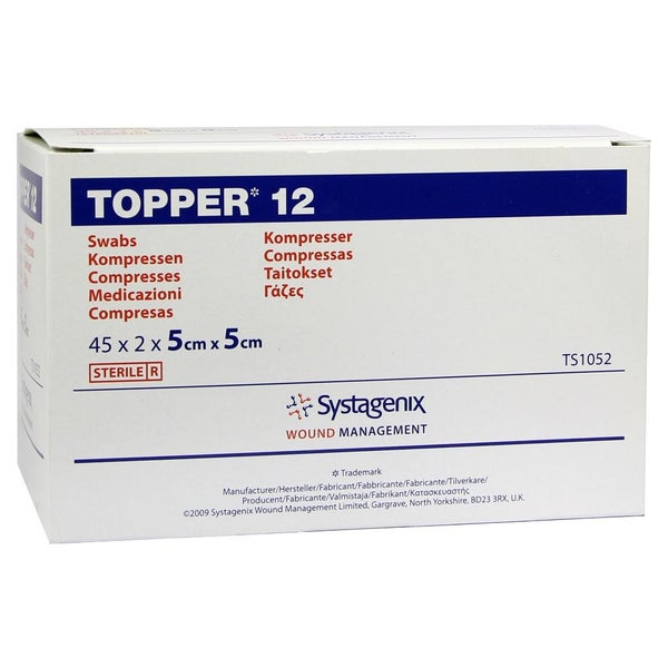 Topper 12 Kompr.5x5 cm steril 45X2 St
