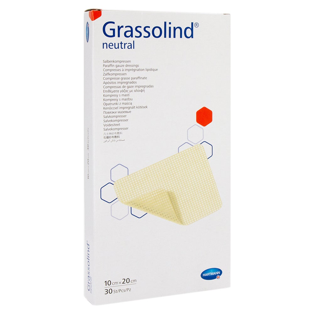 Grassolind Salbenkompressen 10x20 cm ste 30 St