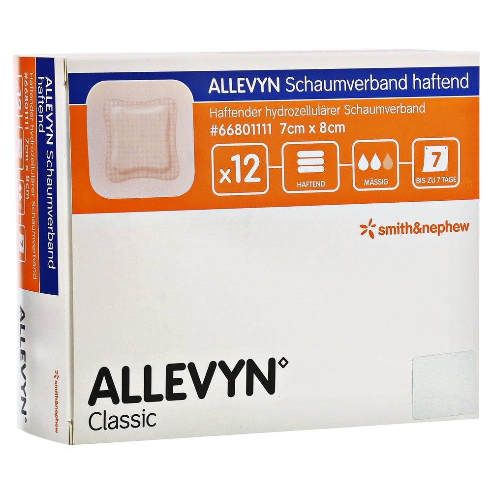 Allevyn Schaumverband 7x8 cm haftend 12 St