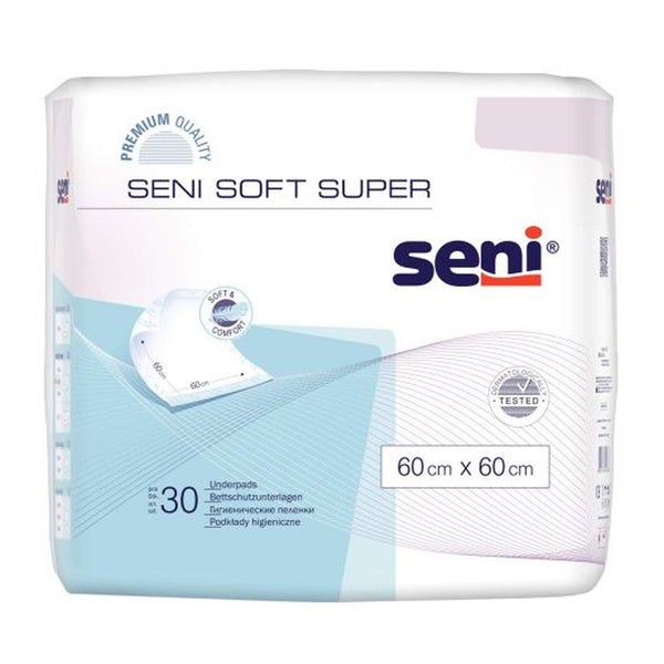 Seni Soft Super 60 x 60 cm Bettschutzunterlagen Unisex 30er Pack 30 St