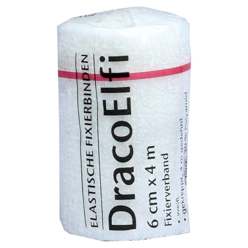 Dracoelfi Elastische Fixierbinde 6cmx4m gekreppt 1 St