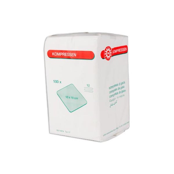 NOBA Mullkompressen unsteril 12- lagig 100 Stück - 10 x 10 cm 100 St