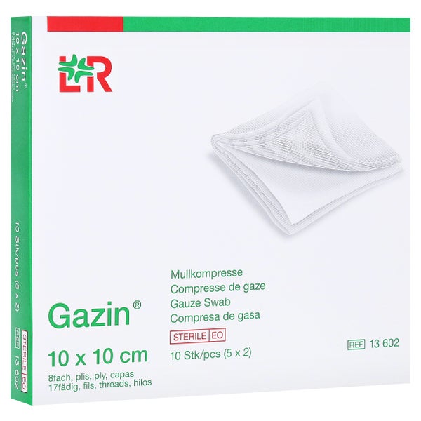 Gazin Mullkompressen 10x10 cm steril 8fach 5X2 St